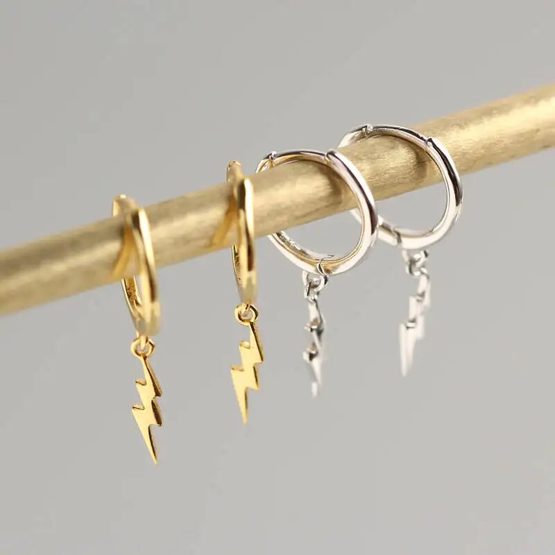 Lightning Hoop Earrings