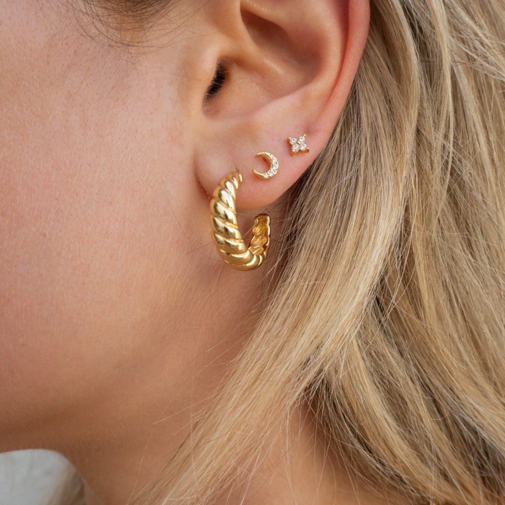 Raye - Gold Crystal Earrings