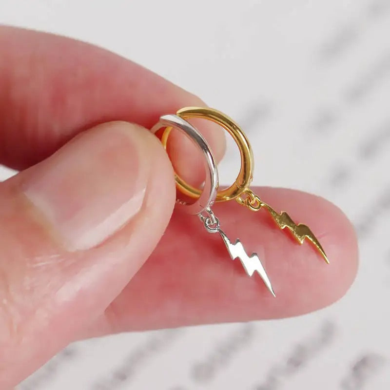 Lightning Hoop Earrings