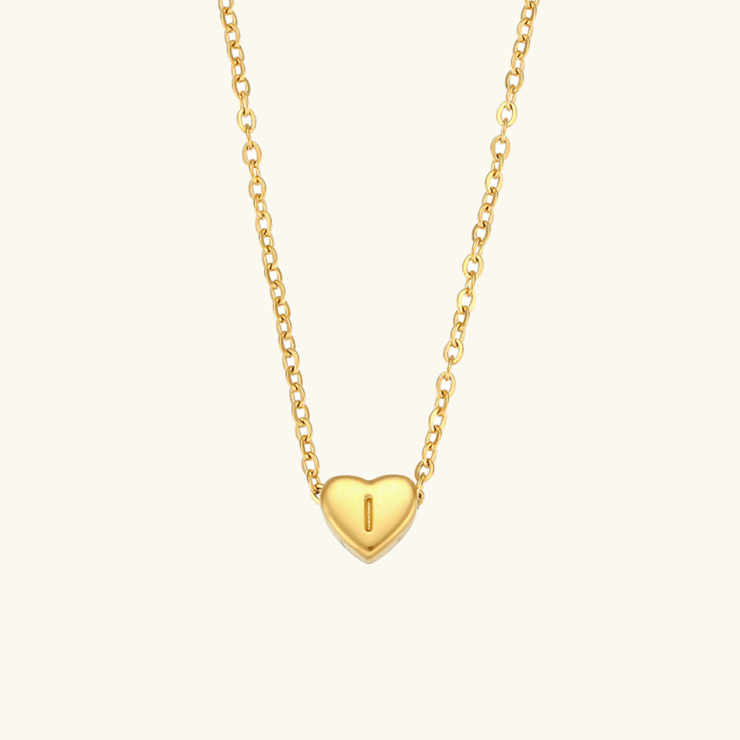 Heart - Gold Initials Necklace