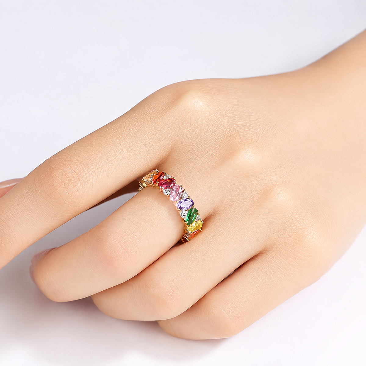 Colette – Sparkle Rainbow Statement Ring