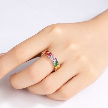 Colette – Sparkle Rainbow Statement Ring