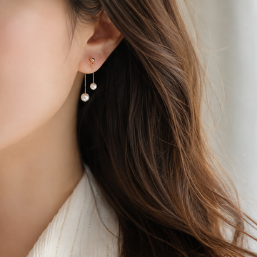 Alice – Hanging Pearl Romantic Earrings