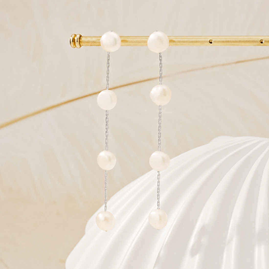 Pearl Drop Statement Earrings - Long Pearl Drop Earrings