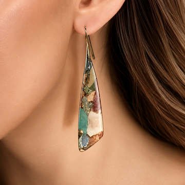 Gaia – Vintage earrings with natural stone