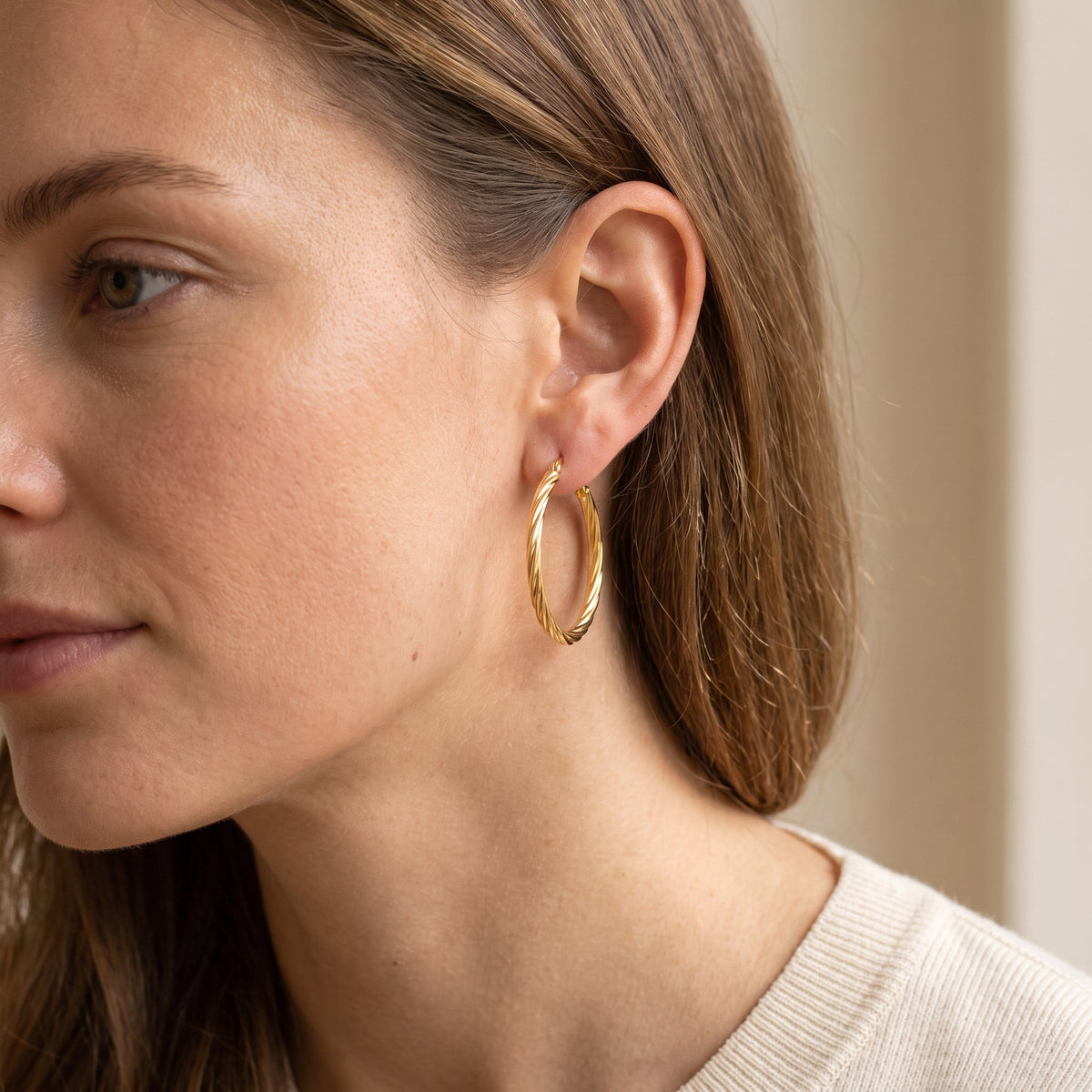 Zephy - Twisted Hoop Earrings