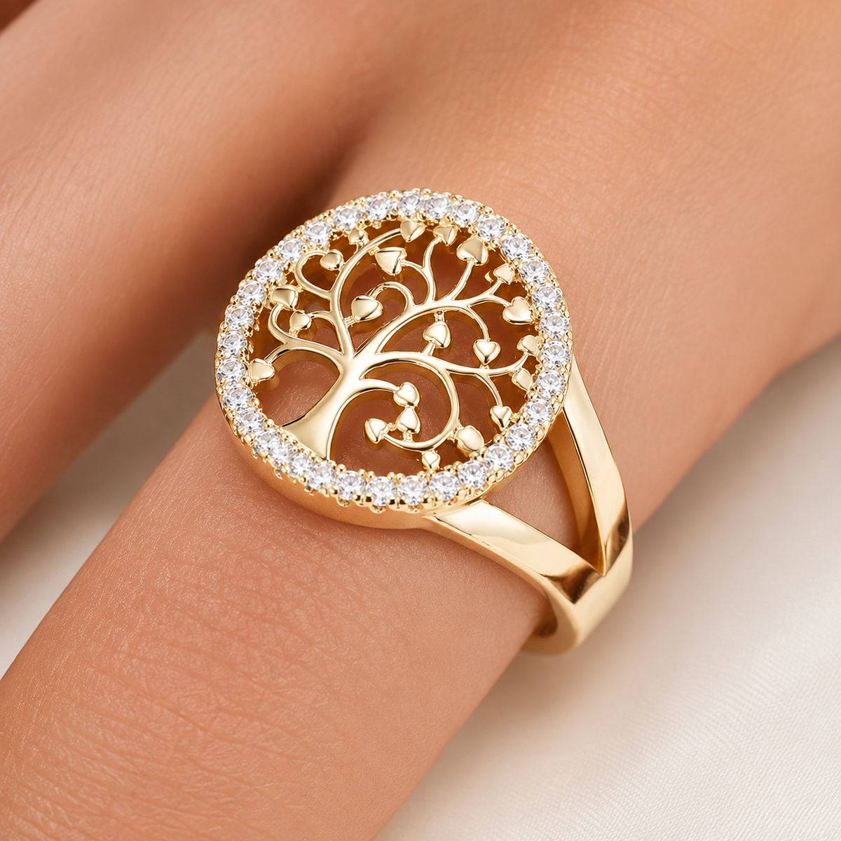Yelina – Tree of Life Ring in Gold or Silver
