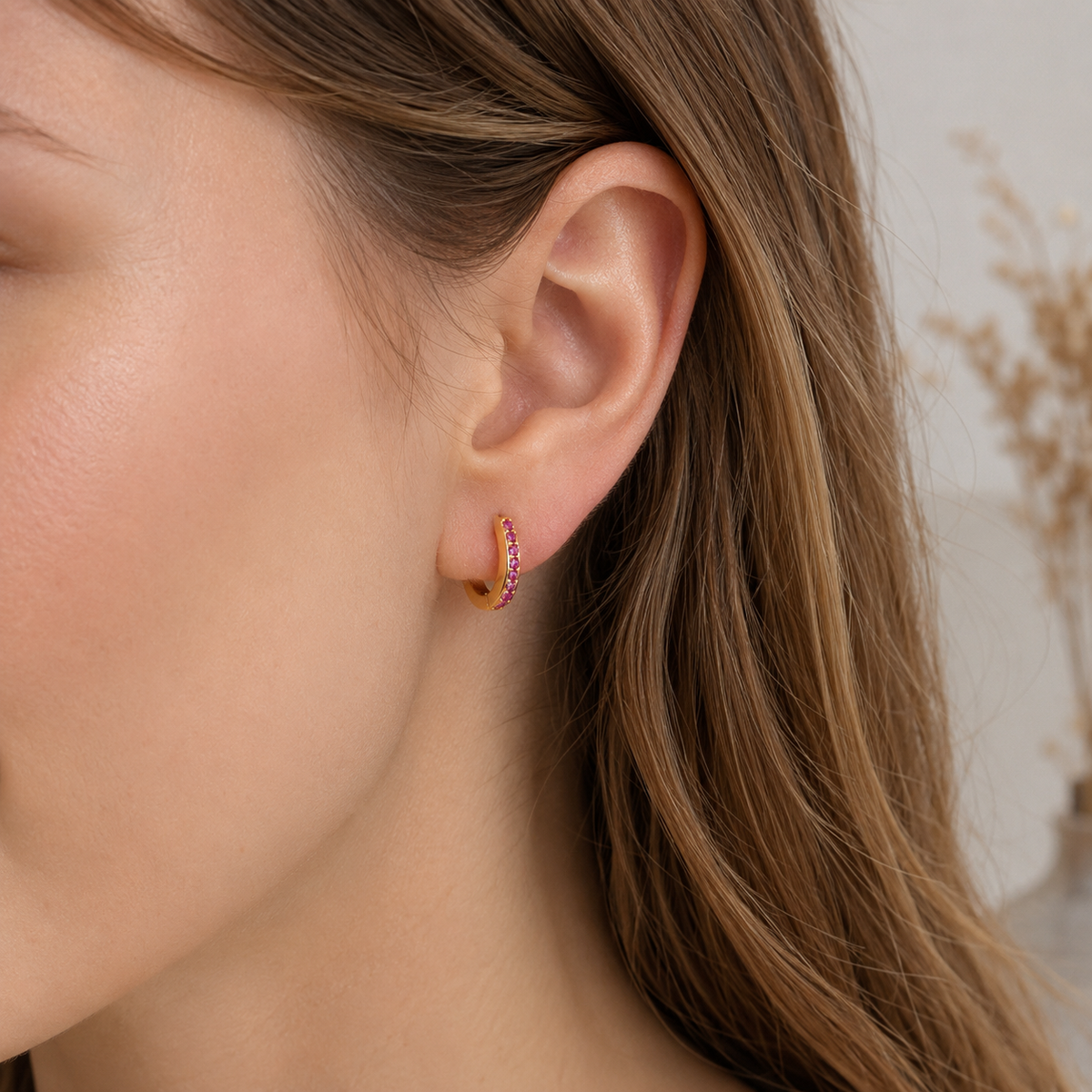Selena – Hanging earrings of marine inspiration golden