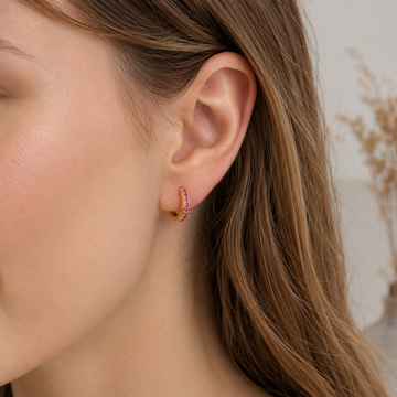 Selena – Hanging earrings of marine inspiration golden