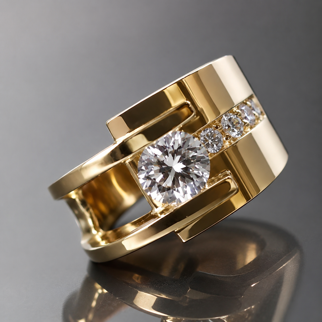 Lyra – Vintage ring of irregular design