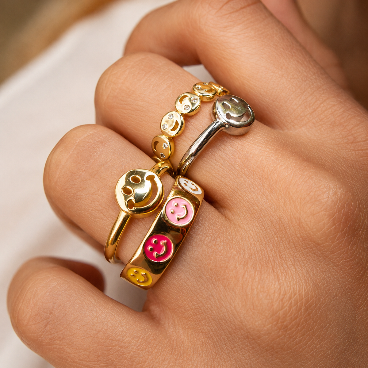 Smiley - Colorful Smiley Ring