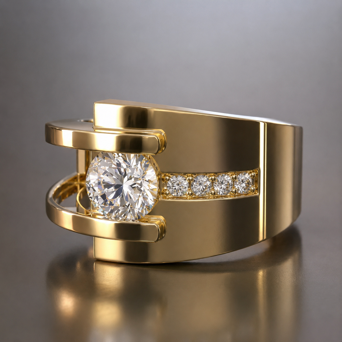 Lyra – Vintage ring of irregular design