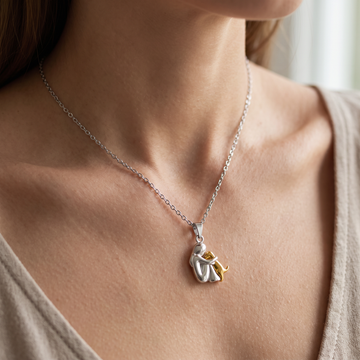 Neko – Collar with hug pendant between dog and owner