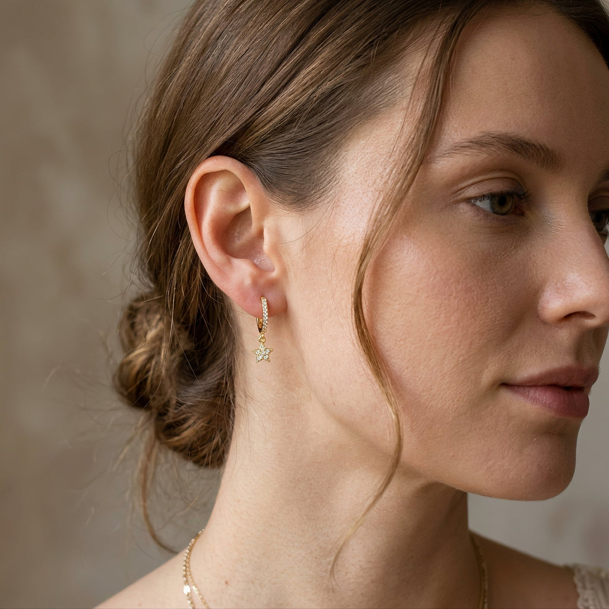 Vanna - CZ Star Hoops