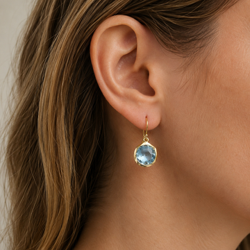 Azura – Vintage Blue Crystal Earrings