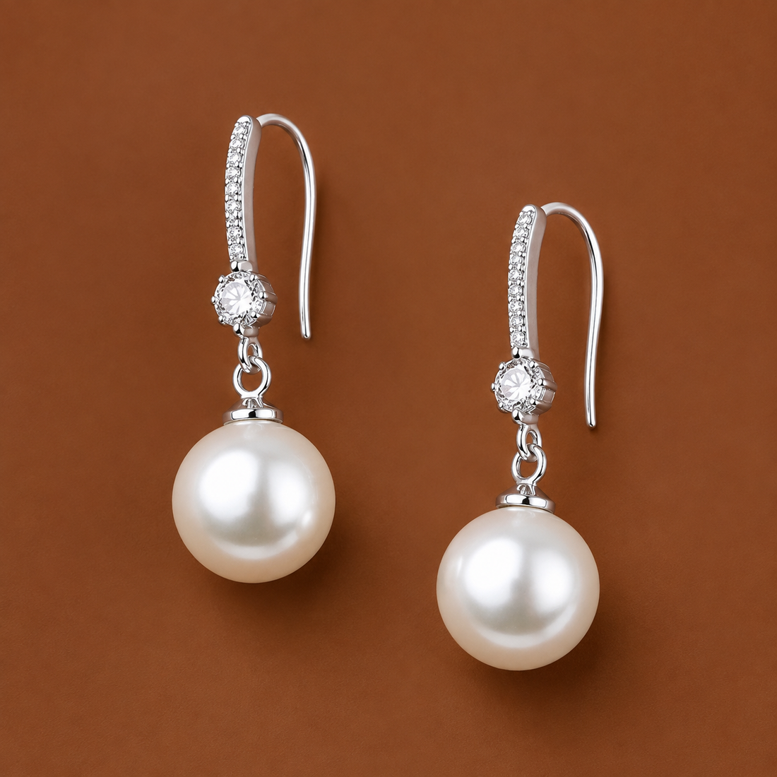 Aileen – Golden Pearl Drop Earrings