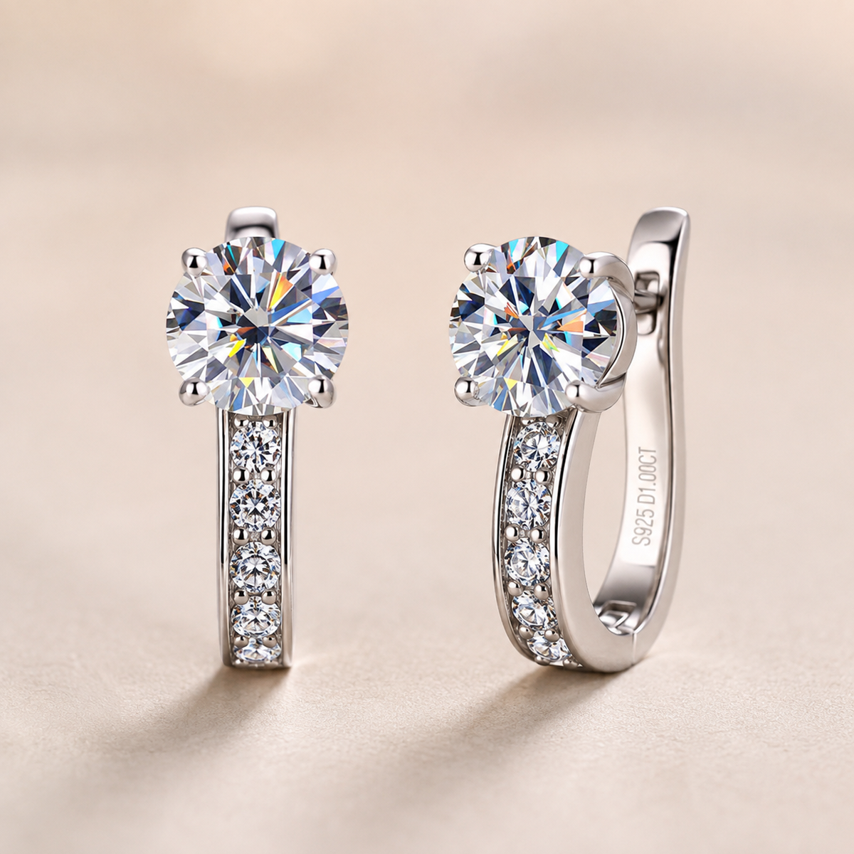 Nathalie – Huggie Brilliant Earrings