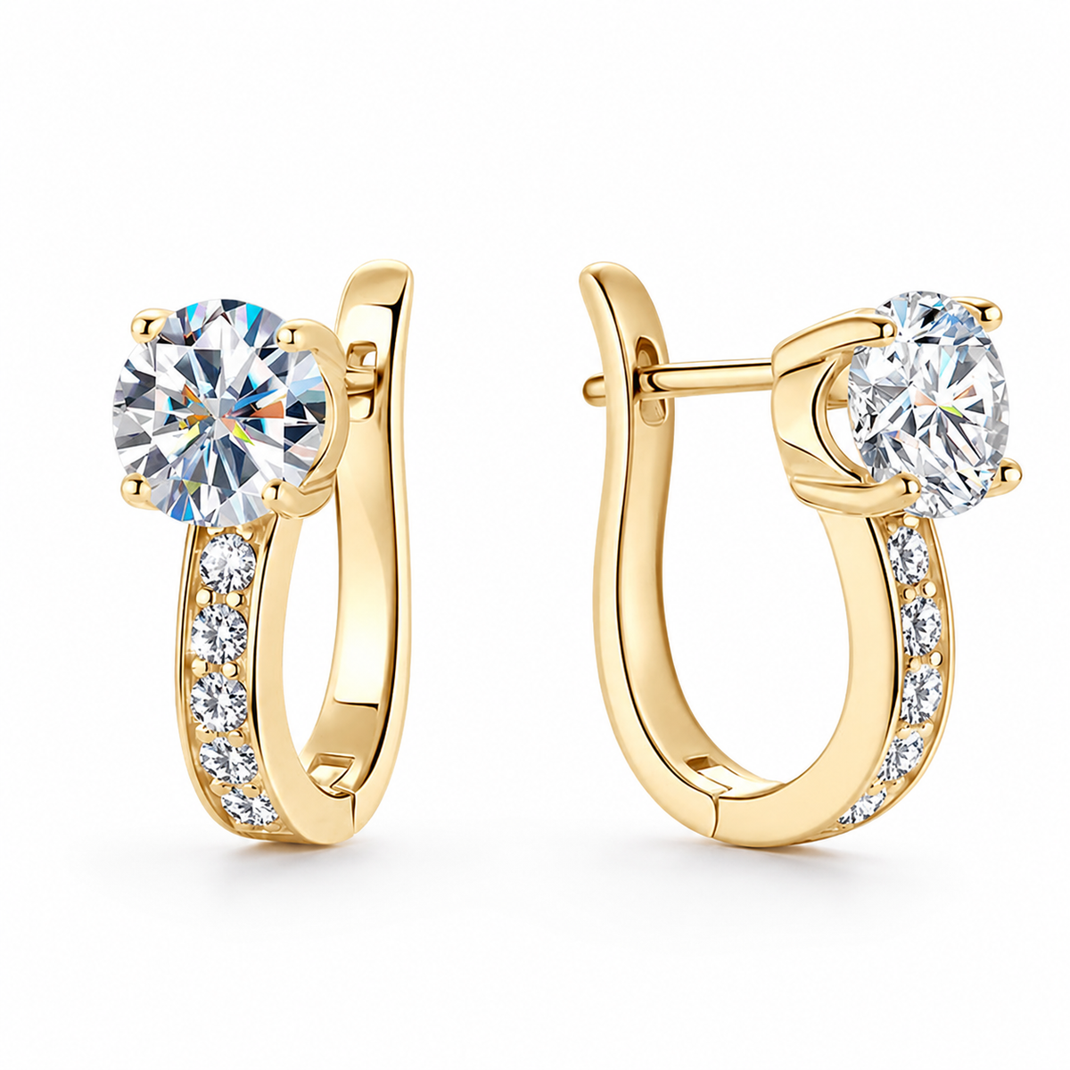 Nathalie – Huggie Brilliant Earrings
