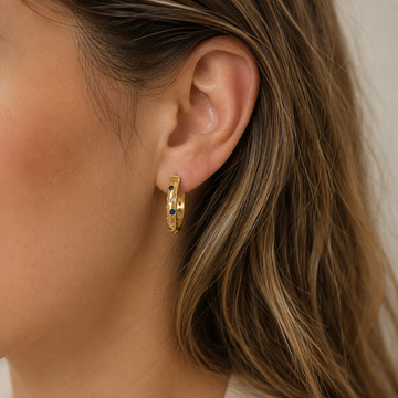Maelis – Vintage earrings with blue details