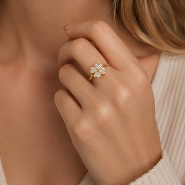 Dazel – Anti-Stress Spinning Ring with Four Leaf Clover
