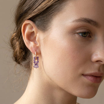 Leah - Elegant earrings in lilac