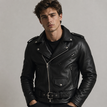 Brandon - Men's biker jacket with multiple pockets