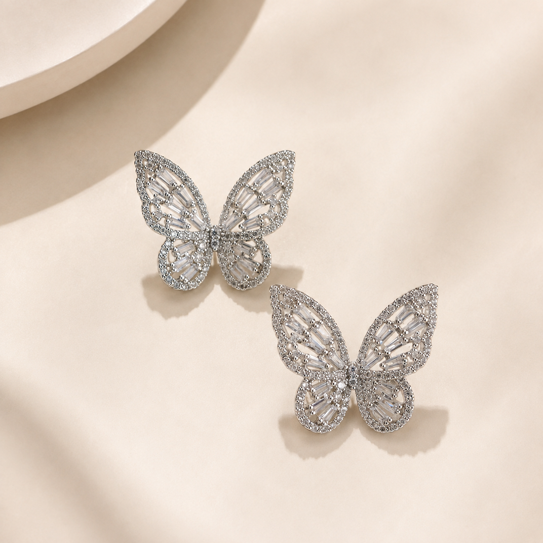 Deirdre - Silver Butterfly Earrings