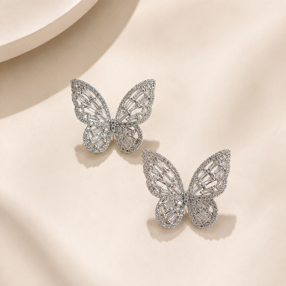 Deirdre - Silver Butterfly Earrings