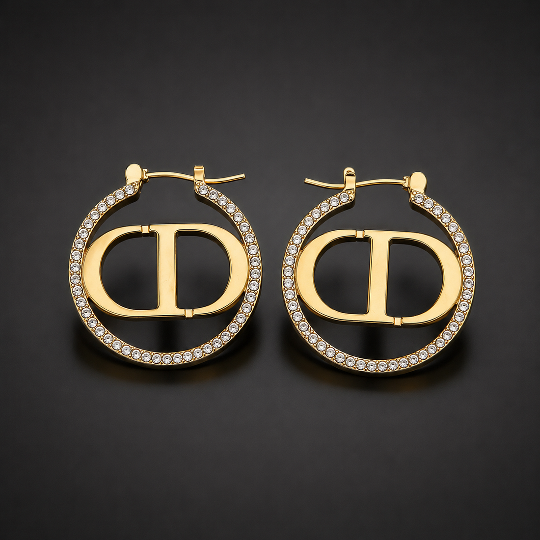CD Letter Earrings – Hollow CD Letter Earrings