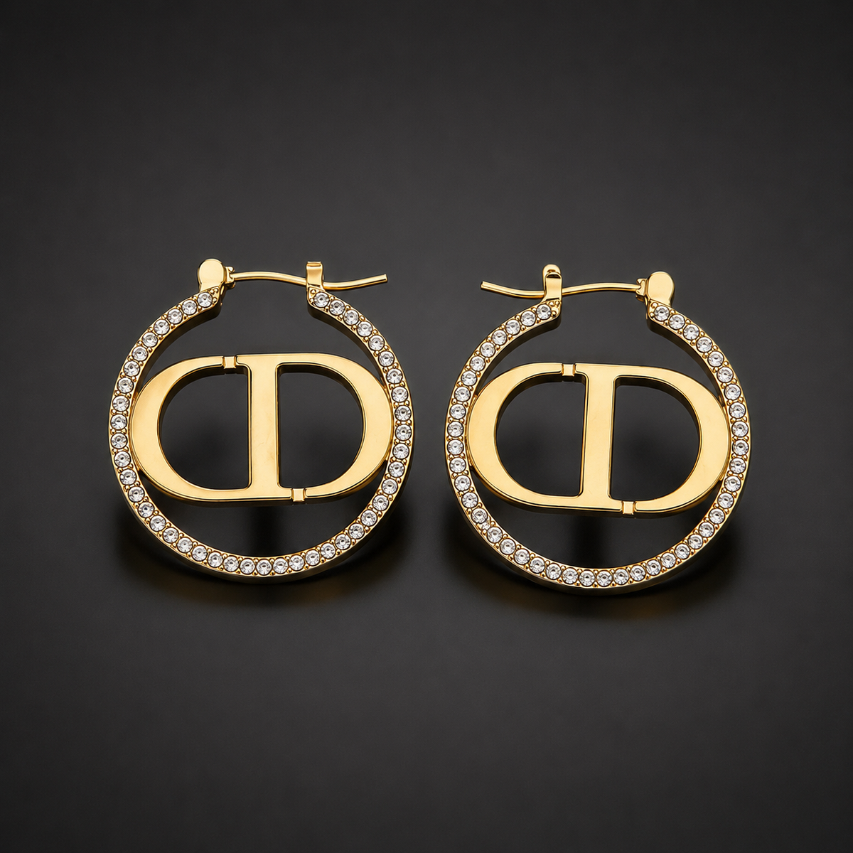 CD Letter Earrings – Hollow CD Letter Earrings