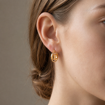 CD Letter Earrings – Hollow CD Letter Earrings