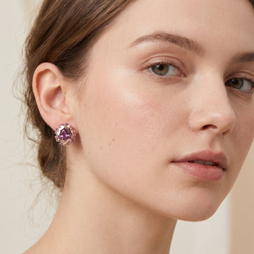 Saphira – Elegant Purple Earrings