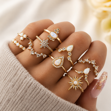 Noémie – Premium set of 8 to 12 unique rings