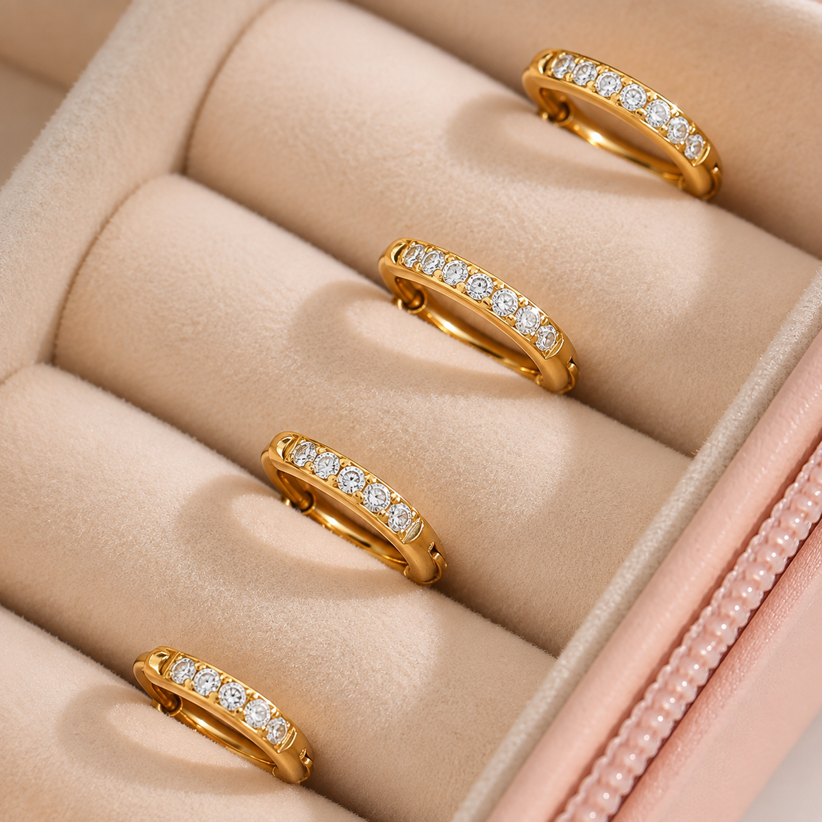 Jane – Huggie Hoops with Shiny Details