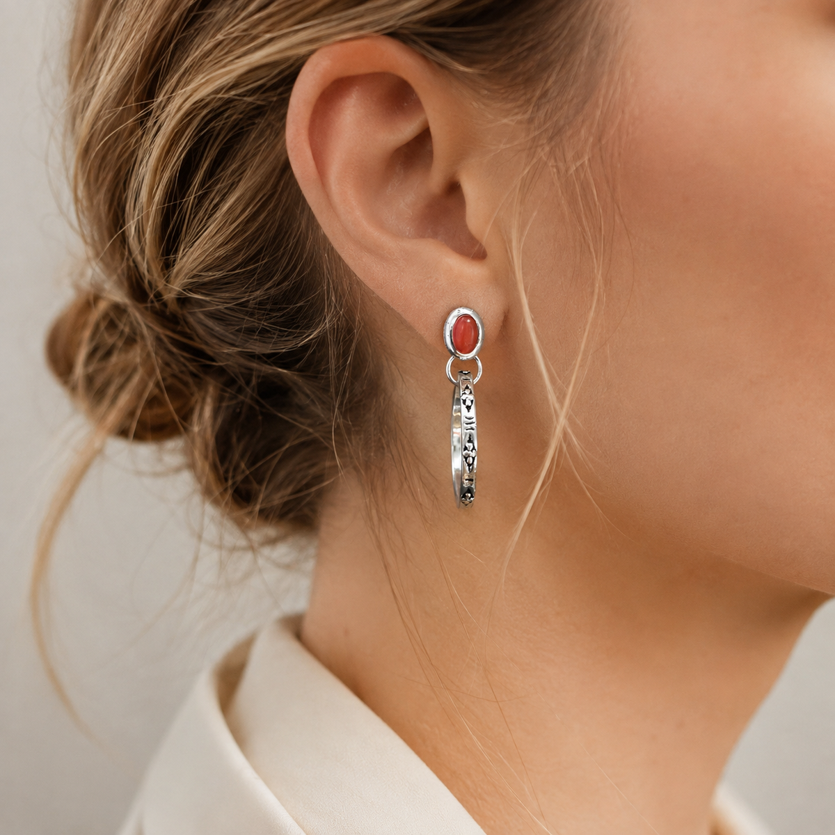 Issa – Boho Vintage Earrings with Onyx