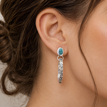 Issa – Boho Vintage Earrings with Onyx