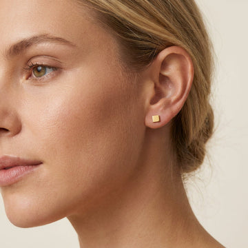 Yasuko - Minimalist Cube Earrings