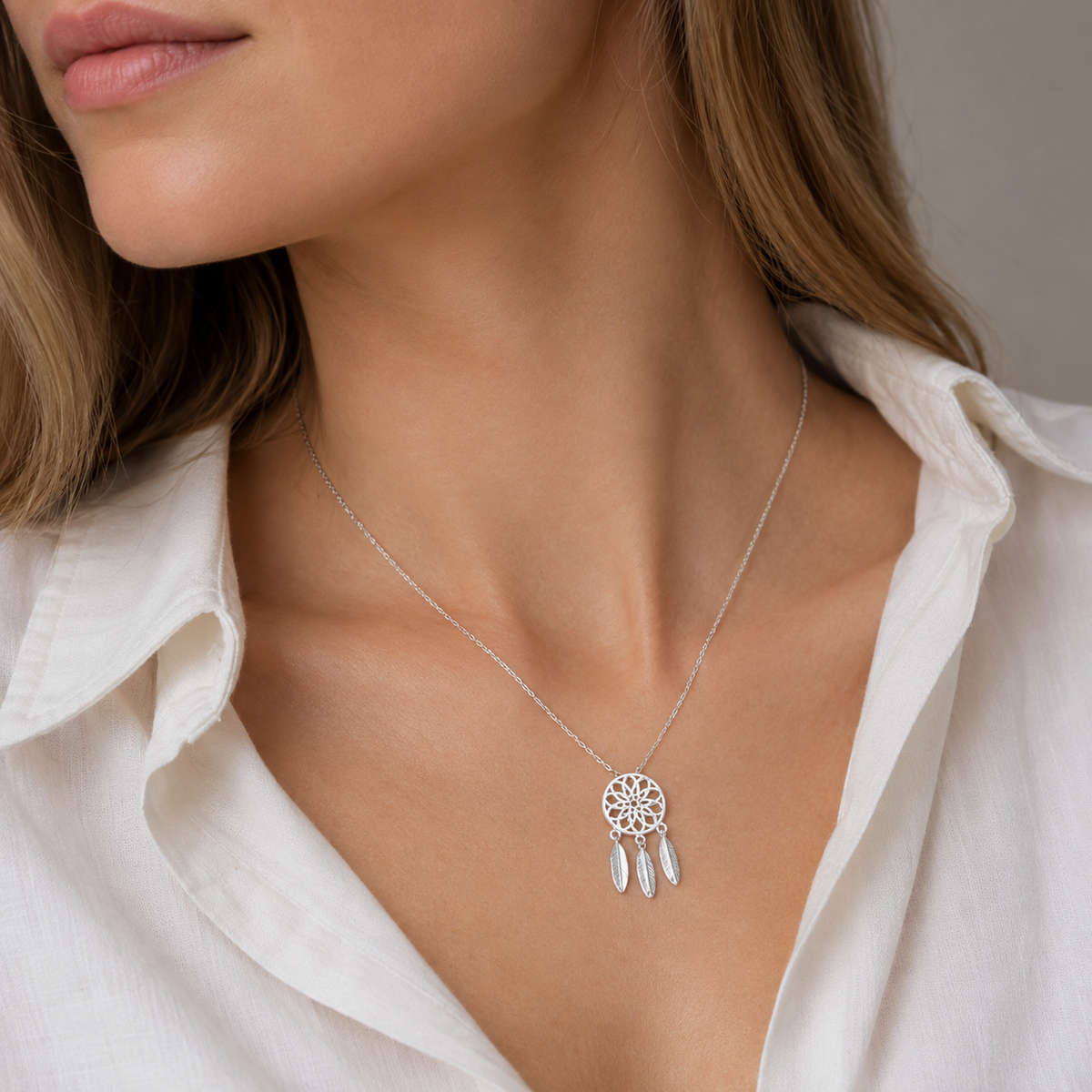 Aiyana – Spiritual Dreamcatcher Necklace