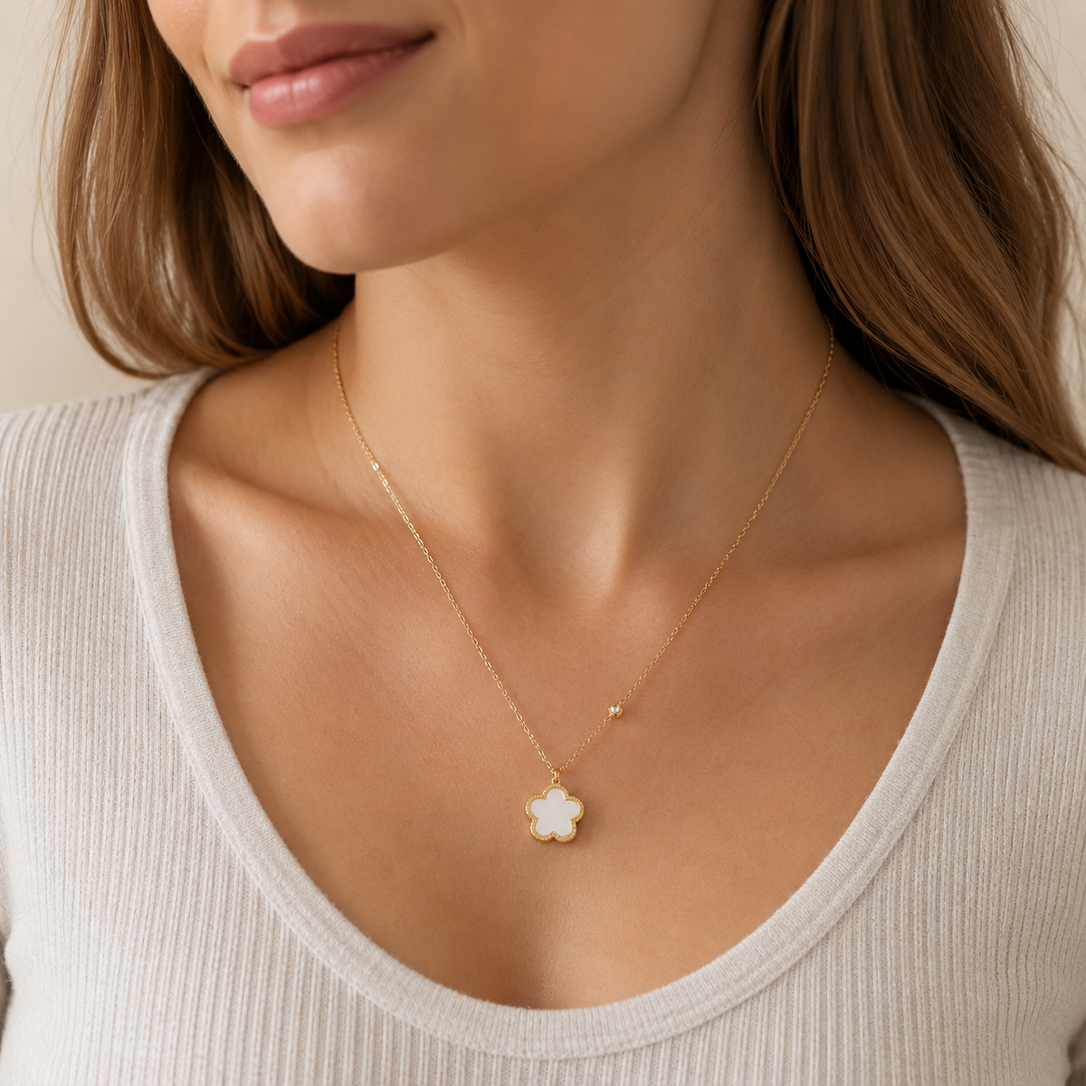 Five Leaf Clover - Clover Flower Necklace