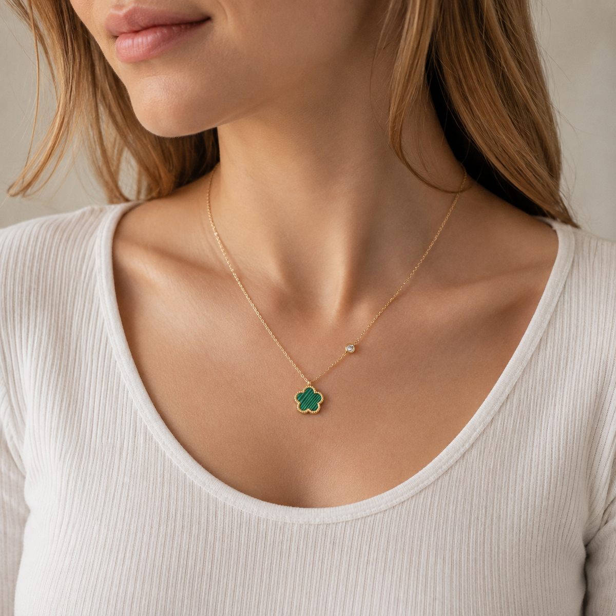 Five Leaf Clover - Clover Flower Necklace