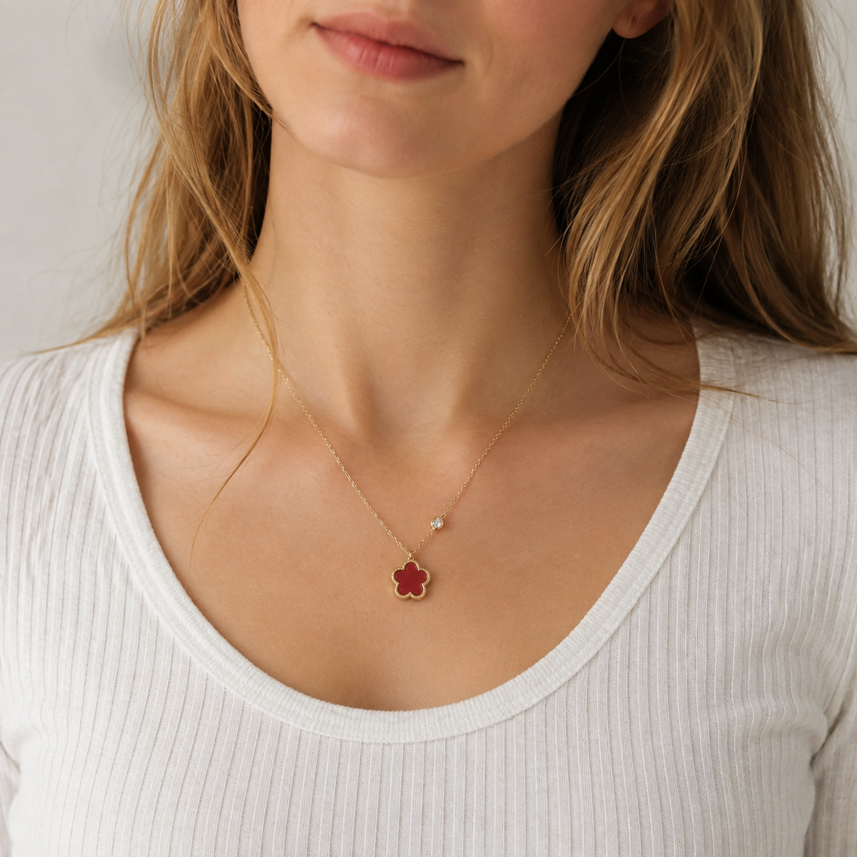 Five Leaf Clover - Clover Flower Necklace