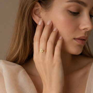 Flora – Ring of flowers with birthstone
