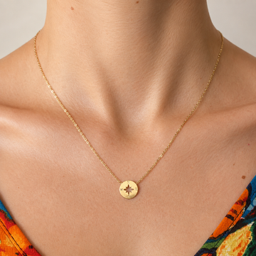 Runder Kompass - Charm Necklace