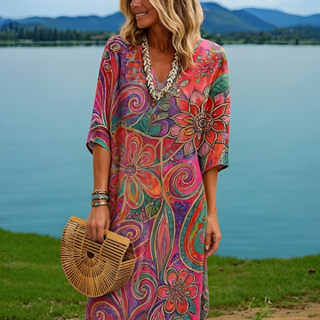Amara - Colorful Floral Dress