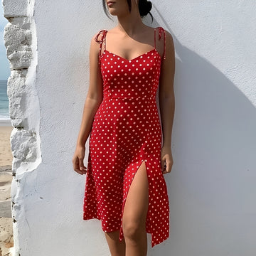 Ryley - Chic Polka Dot Midi Dress