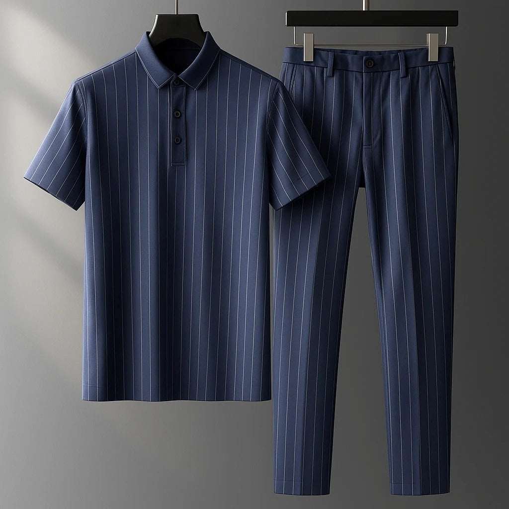 Donny - Relaxed Striped Polo Set