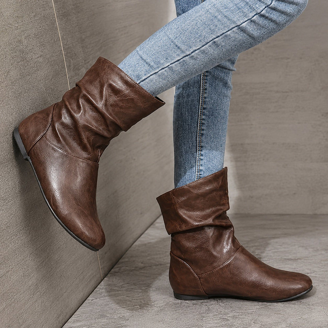 Hanna - Retro Flat Boots
