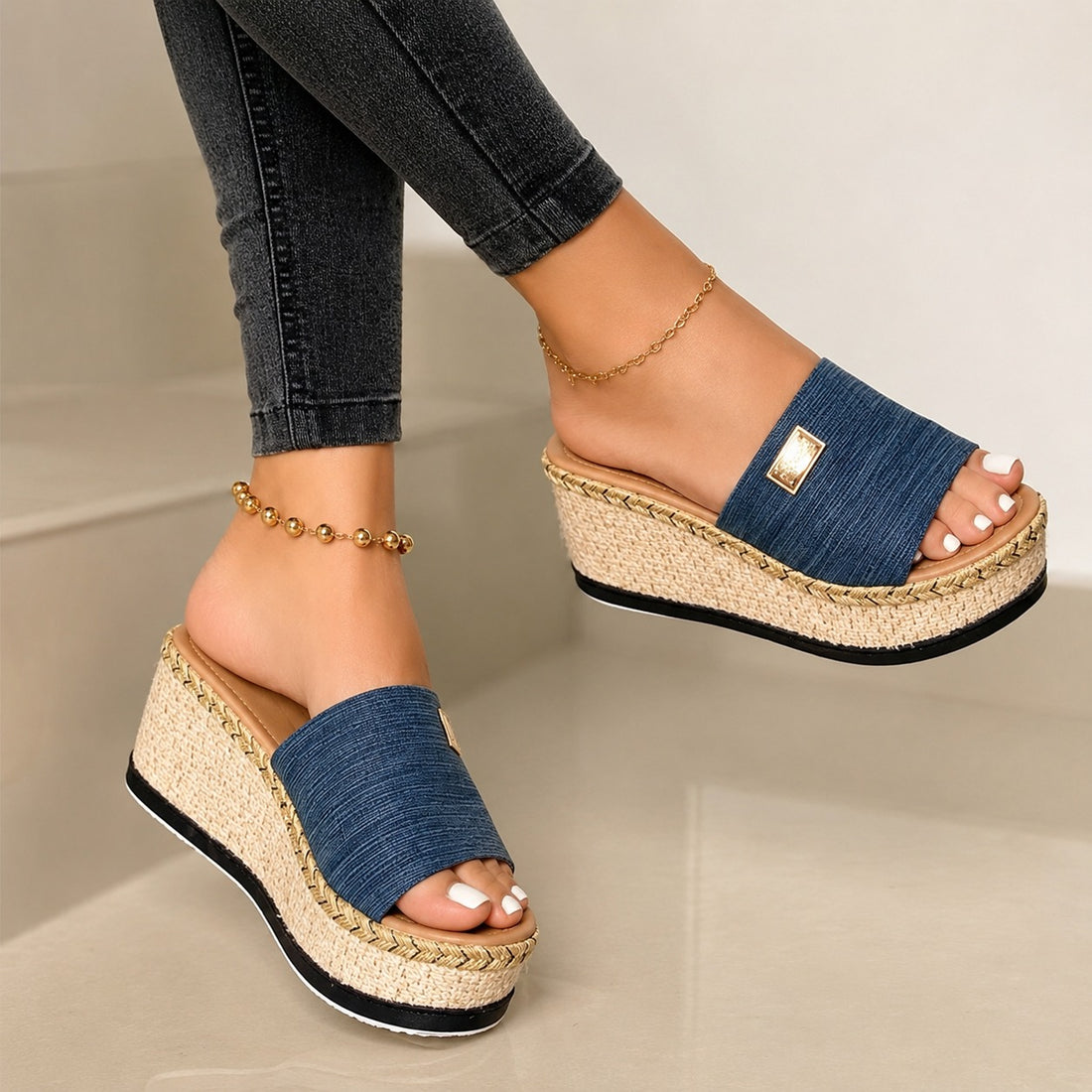 Camilla - Stylish Thick Wedge Sandals