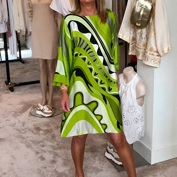 Harriett - Fashionable Printed Midi Dress