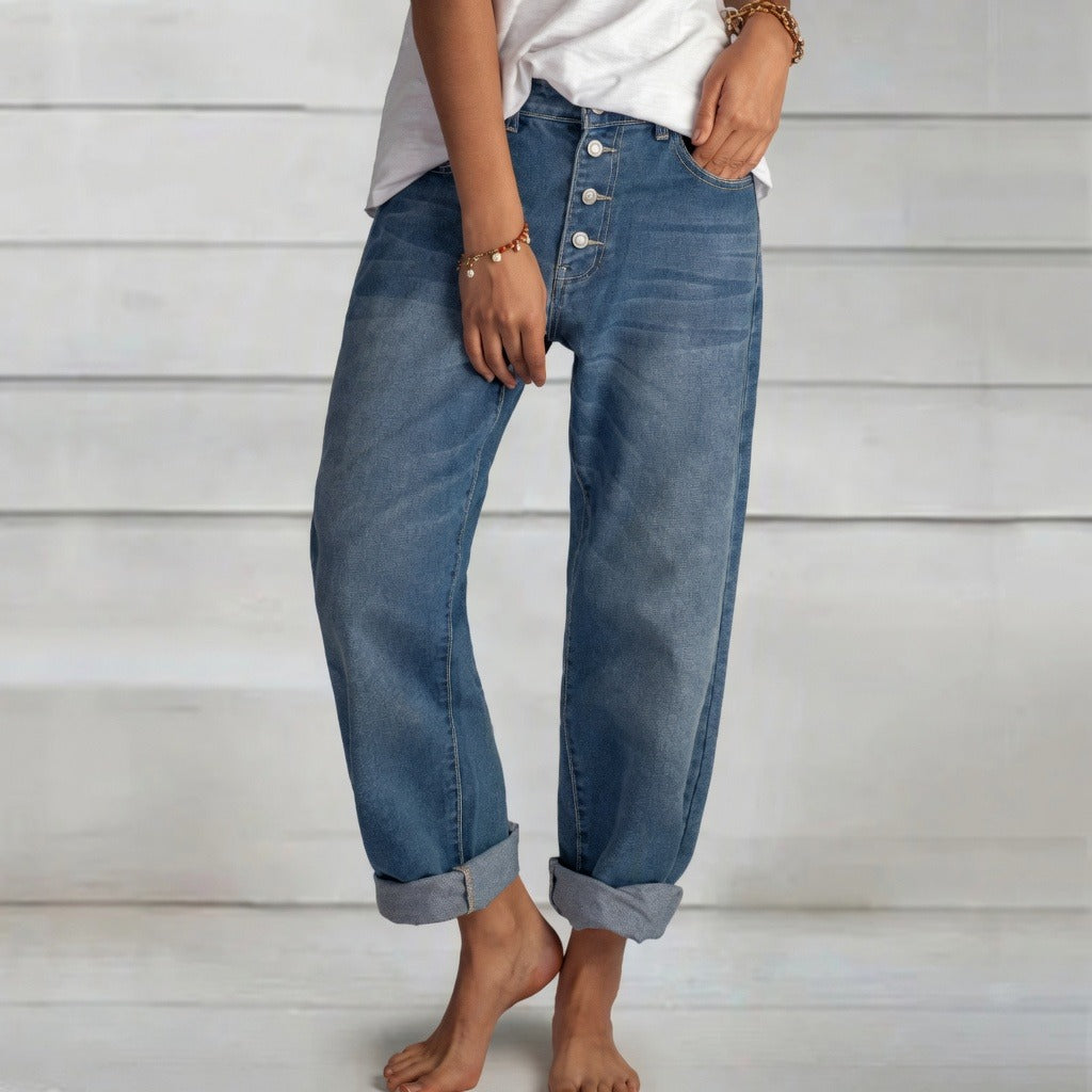 Kaden - Straight High-Waist Jeans